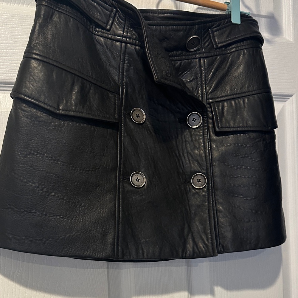 Zara SRPLS Real leather Mini Skirt - Picture 6 of 8